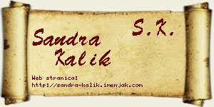 Sandra Kalik vizit kartica